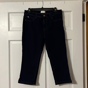 2 pair EUC Curve Appeal Capri Jeans Size 12